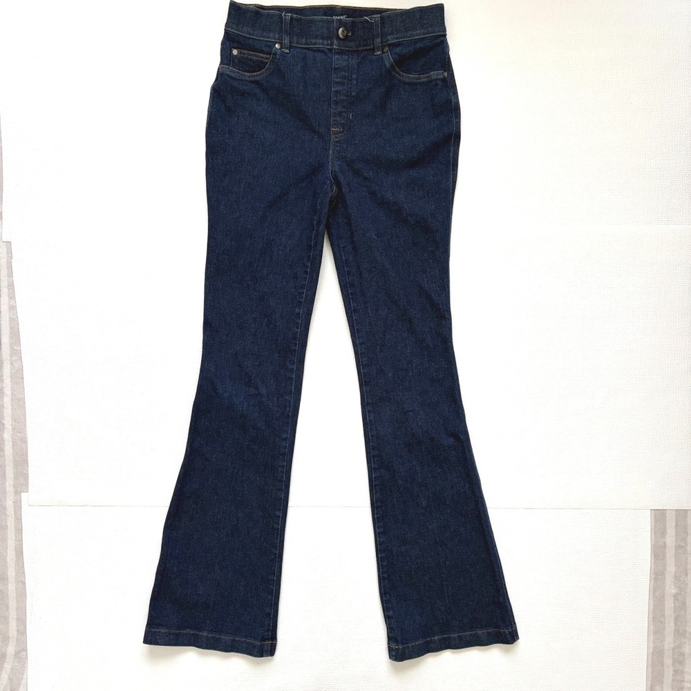 Spanx Flare Jeans High Rise Stretch Dark Wash Size Small Indigo